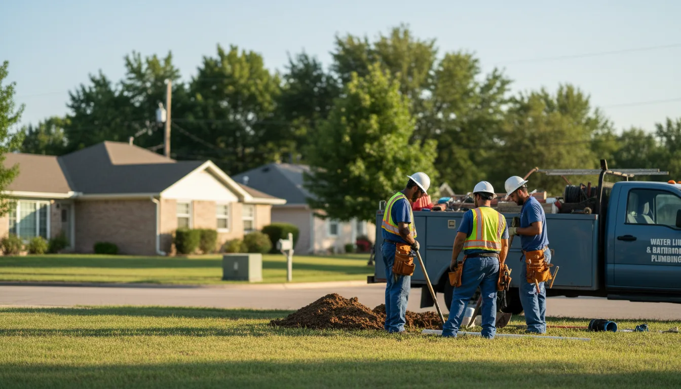 Residential water line and bathroom plumbing service in Arlington, NE